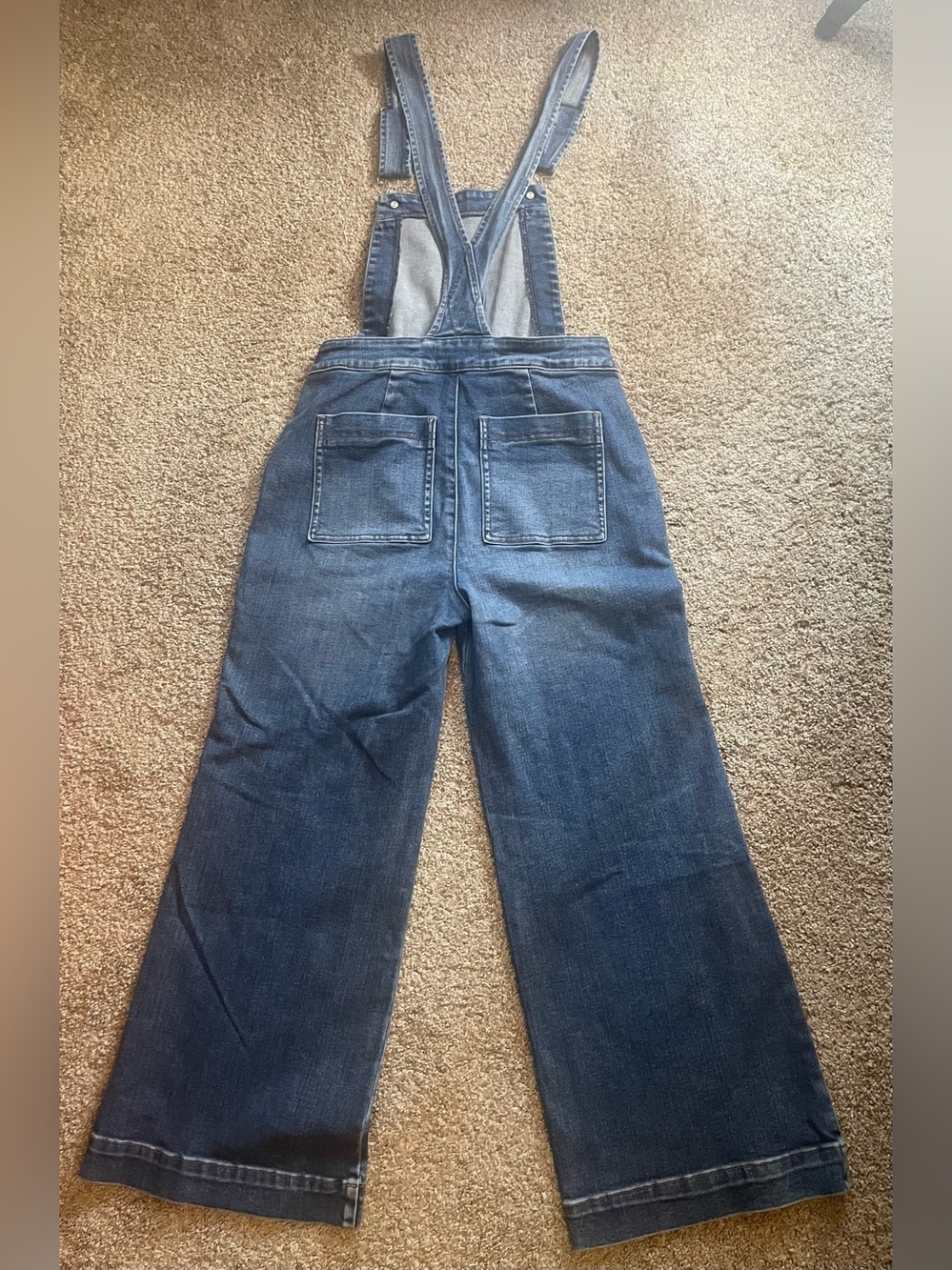 Evereve - Classic Wide-leg Denim Overalls - Size 25 - Picture 5 of 12